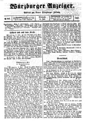 Würzburger Anzeiger (Neue Würzburger Zeitung) Mittwoch 8. Juli 1857