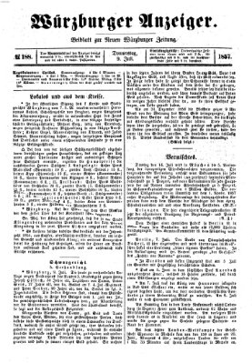 Würzburger Anzeiger (Neue Würzburger Zeitung) Donnerstag 9. Juli 1857