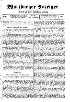 Würzburger Anzeiger (Neue Würzburger Zeitung) Samstag 26. September 1857
