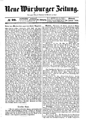 Neue Würzburger Zeitung Mittwoch 20. Januar 1858