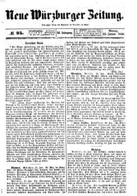 Neue Würzburger Zeitung Montag 25. Januar 1858