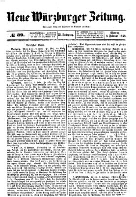 Neue Würzburger Zeitung Montag 8. Februar 1858