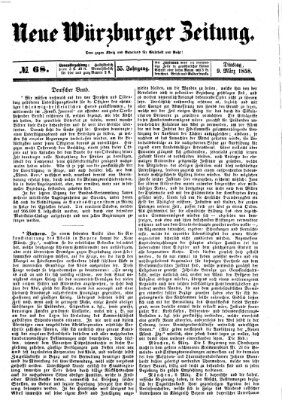 Neue Würzburger Zeitung Dienstag 9. März 1858