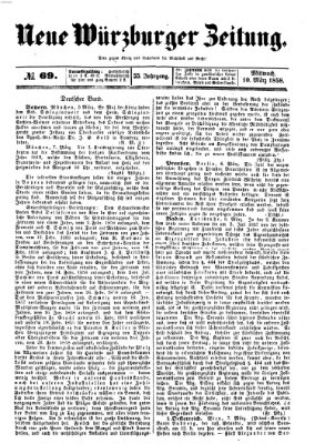 Neue Würzburger Zeitung Mittwoch 10. März 1858