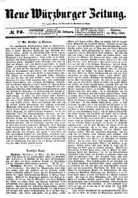 Neue Würzburger Zeitung Sonntag 14. März 1858