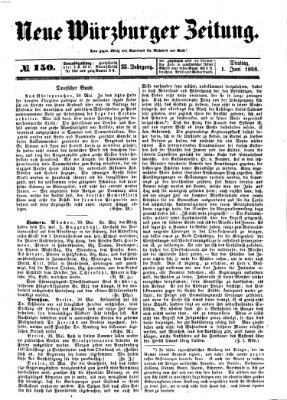 Neue Würzburger Zeitung Dienstag 1. Juni 1858