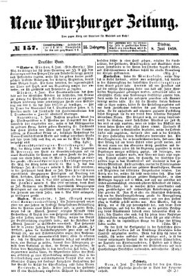 Neue Würzburger Zeitung Dienstag 8. Juni 1858