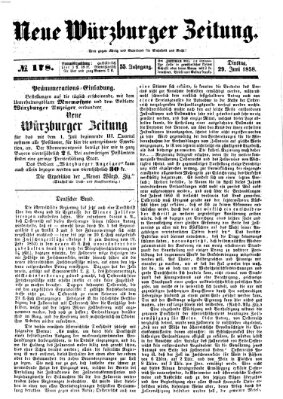 Neue Würzburger Zeitung Dienstag 29. Juni 1858