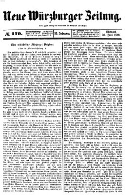 Neue Würzburger Zeitung Mittwoch 30. Juni 1858