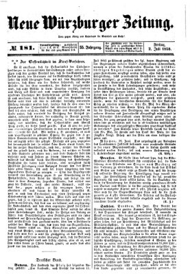 Neue Würzburger Zeitung Freitag 2. Juli 1858