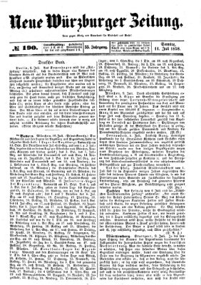 Neue Würzburger Zeitung Sonntag 11. Juli 1858