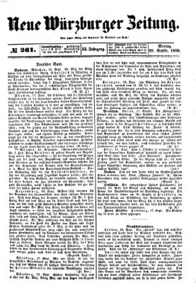 Neue Würzburger Zeitung Montag 20. September 1858