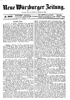 Neue Würzburger Zeitung Sonntag 26. September 1858