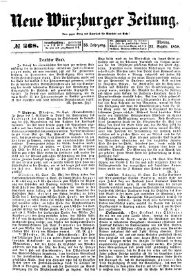 Neue Würzburger Zeitung Montag 27. September 1858