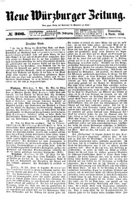 Neue Würzburger Zeitung Donnerstag 4. November 1858