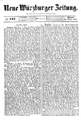 Neue Würzburger Zeitung Mittwoch 15. Dezember 1858