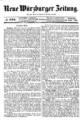 Neue Würzburger Zeitung Donnerstag 23. Dezember 1858
