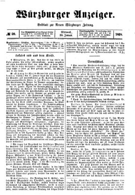 Würzburger Anzeiger (Neue Würzburger Zeitung) Mittwoch 20. Januar 1858