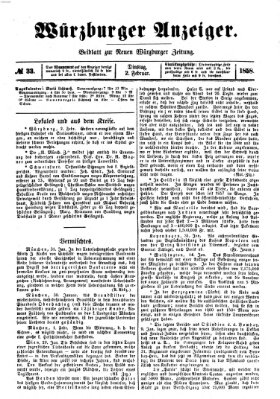 Würzburger Anzeiger (Neue Würzburger Zeitung) Dienstag 2. Februar 1858