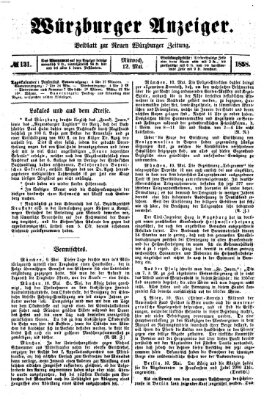 Würzburger Anzeiger (Neue Würzburger Zeitung) Mittwoch 12. Mai 1858