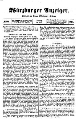 Würzburger Anzeiger (Neue Würzburger Zeitung) Montag 24. Mai 1858