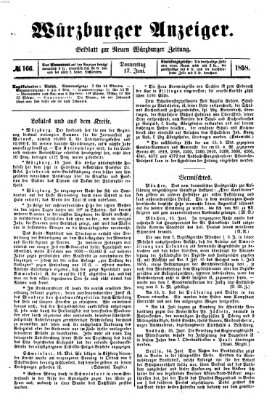 Würzburger Anzeiger (Neue Würzburger Zeitung) Donnerstag 17. Juni 1858