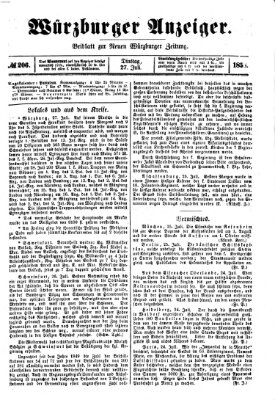 Würzburger Anzeiger (Neue Würzburger Zeitung) Dienstag 27. Juli 1858