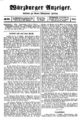 Würzburger Anzeiger (Neue Würzburger Zeitung) Donnerstag 12. August 1858