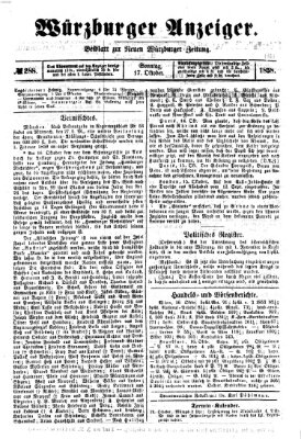 Würzburger Anzeiger (Neue Würzburger Zeitung) Sonntag 17. Oktober 1858