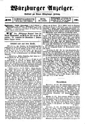 Würzburger Anzeiger (Neue Würzburger Zeitung) Freitag 22. Oktober 1858
