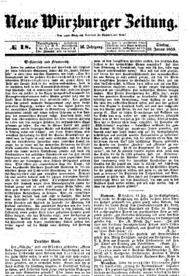 Neue Würzburger Zeitung Dienstag 18. Januar 1859