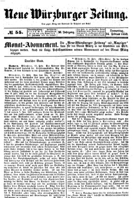 Neue Würzburger Zeitung Donnerstag 24. Februar 1859