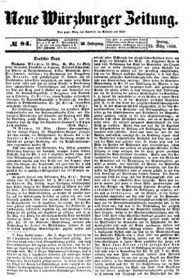 Neue Würzburger Zeitung Freitag 25. März 1859