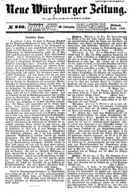 Neue Würzburger Zeitung Mittwoch 14. Dezember 1859
