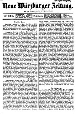 Neue Würzburger Zeitung Mittwoch 28. Dezember 1859