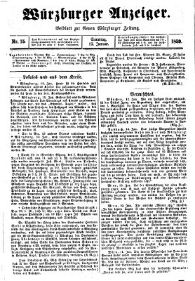 Würzburger Anzeiger (Neue Würzburger Zeitung) Samstag 15. Januar 1859