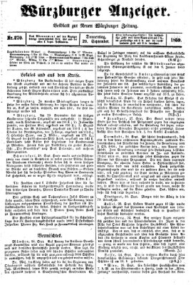 Würzburger Anzeiger (Neue Würzburger Zeitung) Donnerstag 29. September 1859