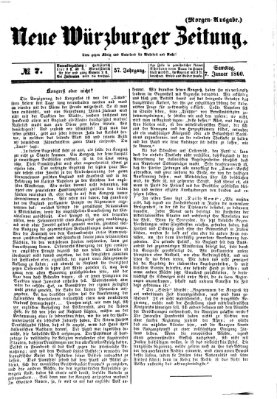 Neue Würzburger Zeitung Samstag 7. Januar 1860