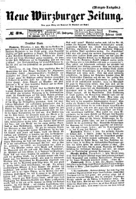 Neue Würzburger Zeitung Dienstag 7. Februar 1860