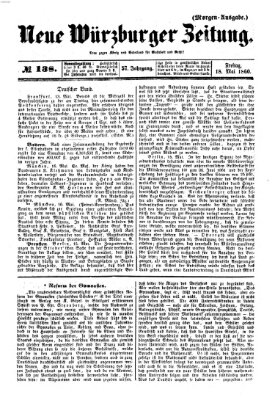 Neue Würzburger Zeitung Freitag 18. Mai 1860