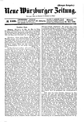 Neue Würzburger Zeitung Mittwoch 30. Mai 1860