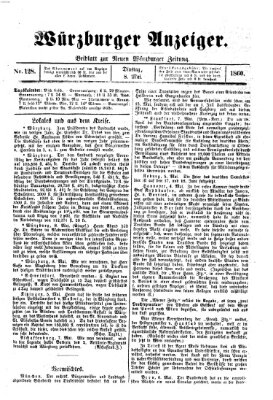 Würzburger Anzeiger (Neue Würzburger Zeitung) Dienstag 8. Mai 1860