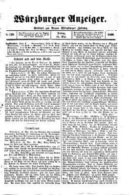 Würzburger Anzeiger (Neue Würzburger Zeitung) Freitag 18. Mai 1860