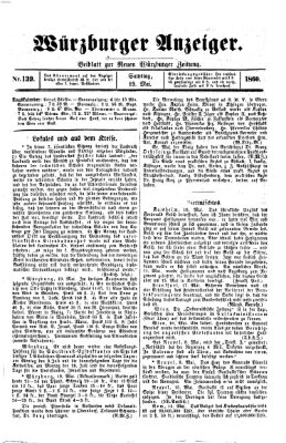 Würzburger Anzeiger (Neue Würzburger Zeitung) Samstag 19. Mai 1860