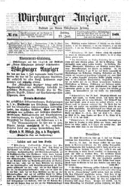Würzburger Anzeiger (Neue Würzburger Zeitung) Freitag 29. Juni 1860