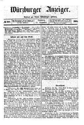 Würzburger Anzeiger (Neue Würzburger Zeitung) Samstag 15. Dezember 1860