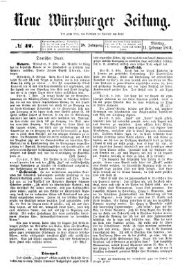 Neue Würzburger Zeitung Montag 11. Februar 1861