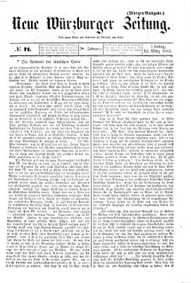 Neue Würzburger Zeitung Dienstag 12. März 1861