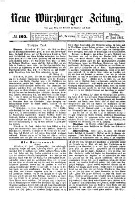 Neue Würzburger Zeitung Montag 17. Juni 1861