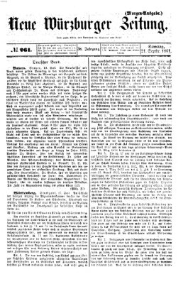 Neue Würzburger Zeitung Samstag 21. September 1861
